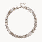 Wide Flat Link Necklace-Necklaces-Yiyae-Silver-Yiyae