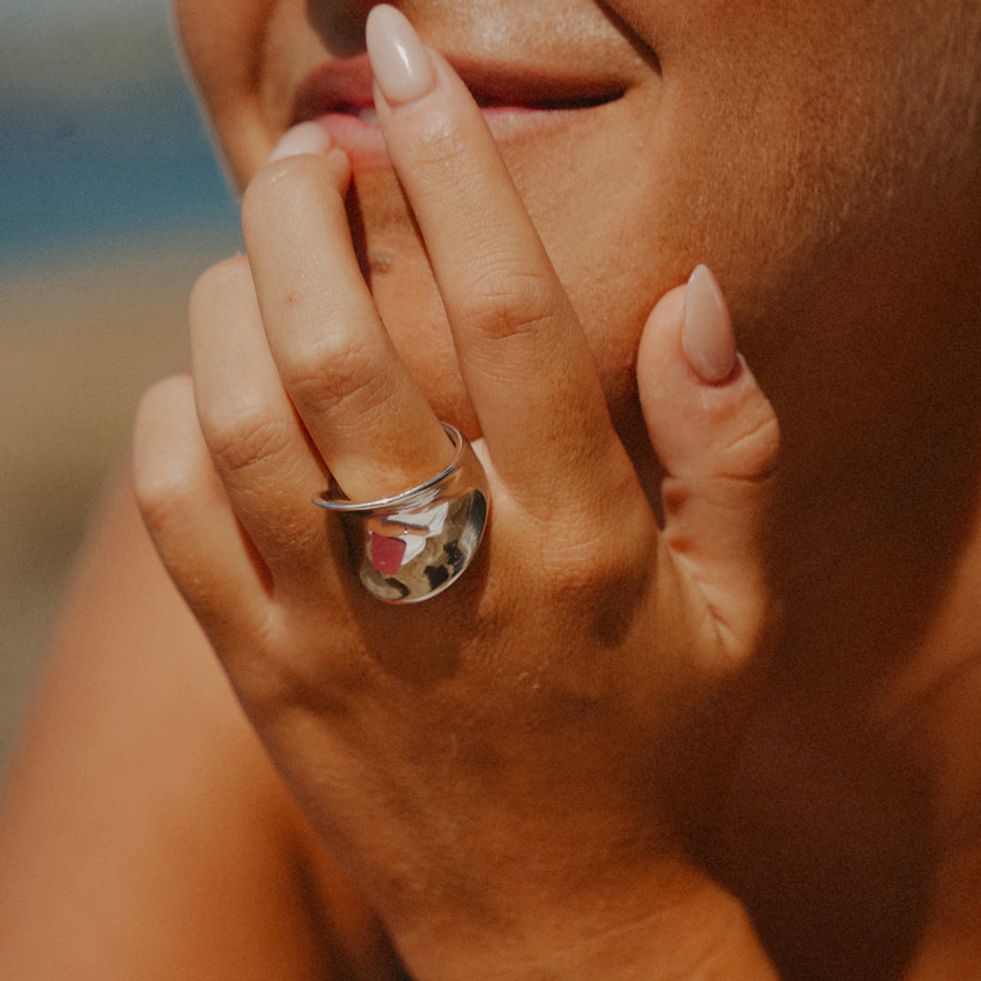 Wide Mirror Band Ring