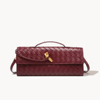 Woven Baguette Bag-Bags-Yiyae-Red-One Size-Yiyae