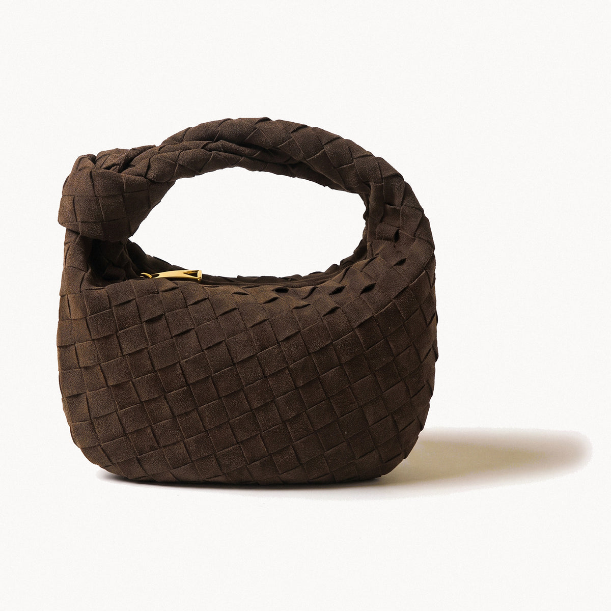 Woven Knot Shoulder Bag-Bags-Yiyae-Brown-Yiyae
