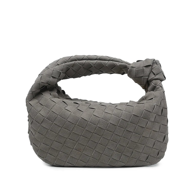 Woven Knot Shoulder Bag-Bags-Yiyae-Gray-Yiyae