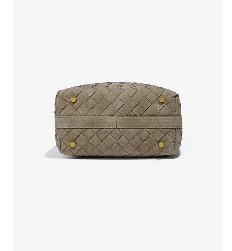 Woven Suede Shoulder Bag-Bags-Yiyae-Yiyae