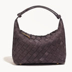 Woven Suede Shoulder Bag-Bags-Yiyae-Plum-Yiyae