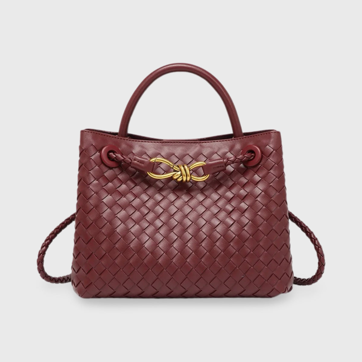 Woven Top Handle Bag-Bags-Yiyae-Yiyae