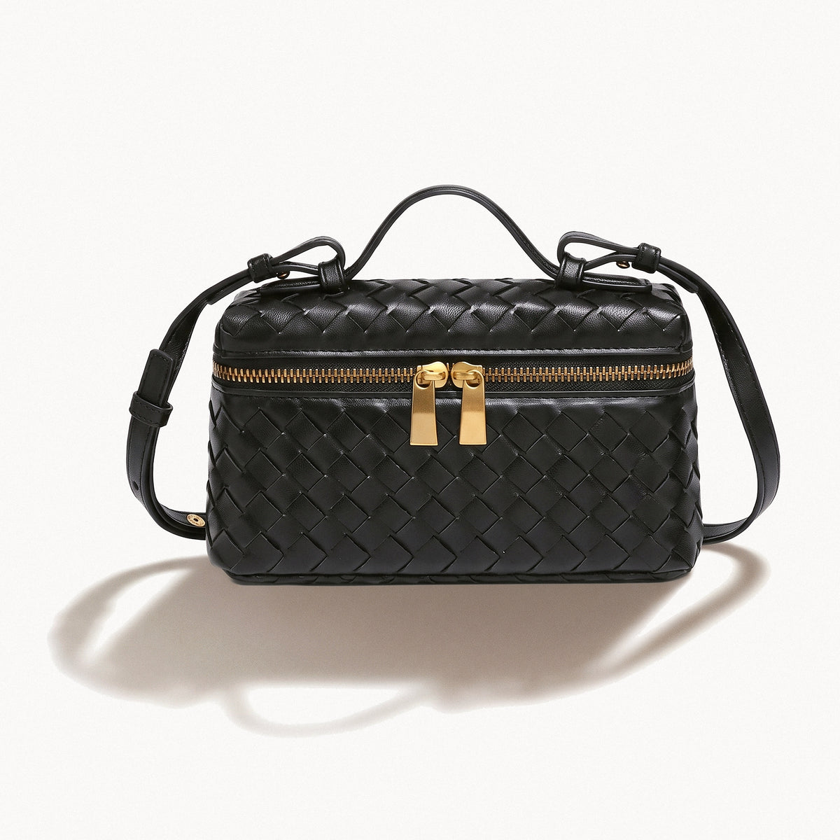 Woven Vanity Crossbody Bag-Bags-Yiyae-Black-Yiyae