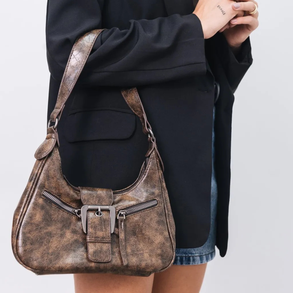 Zip Detail Crossbody Bag-Bags-Yiyae-Yiyae