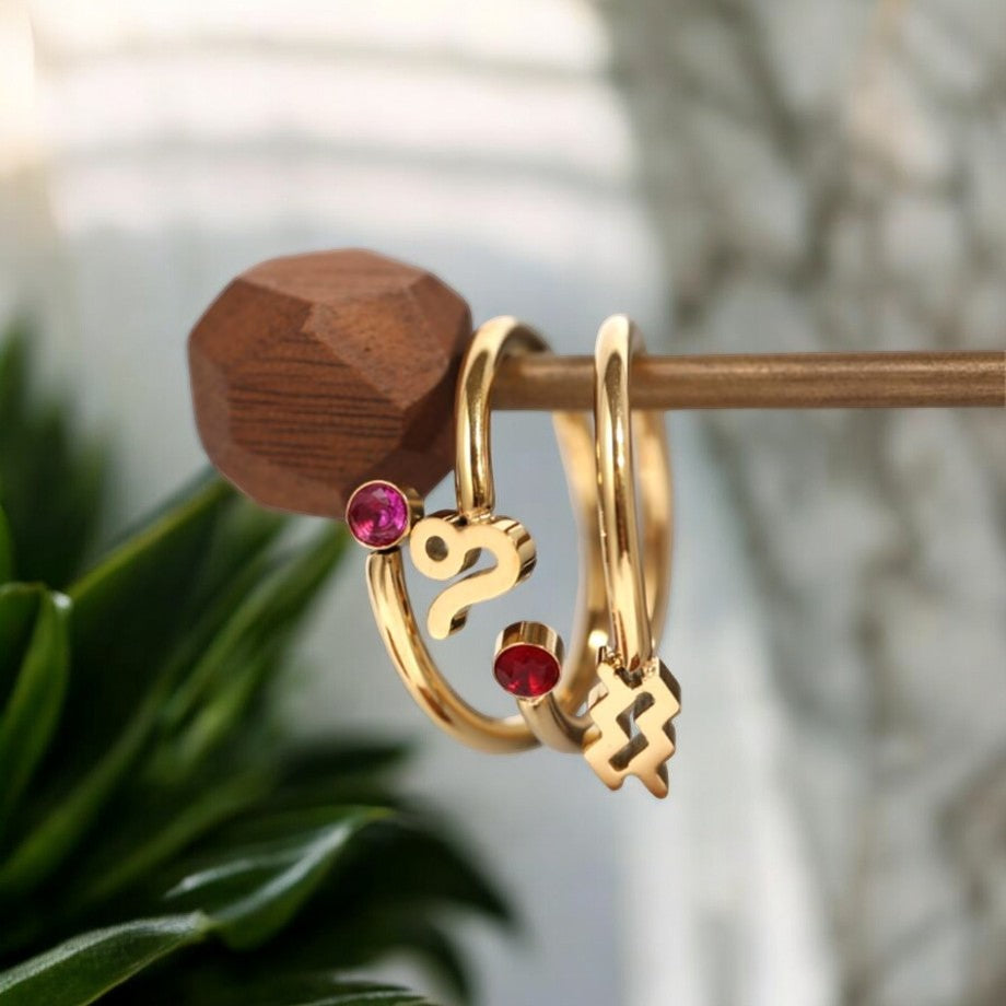 Zodiac Charm Ring-Rings-Yiyae-Yiyae