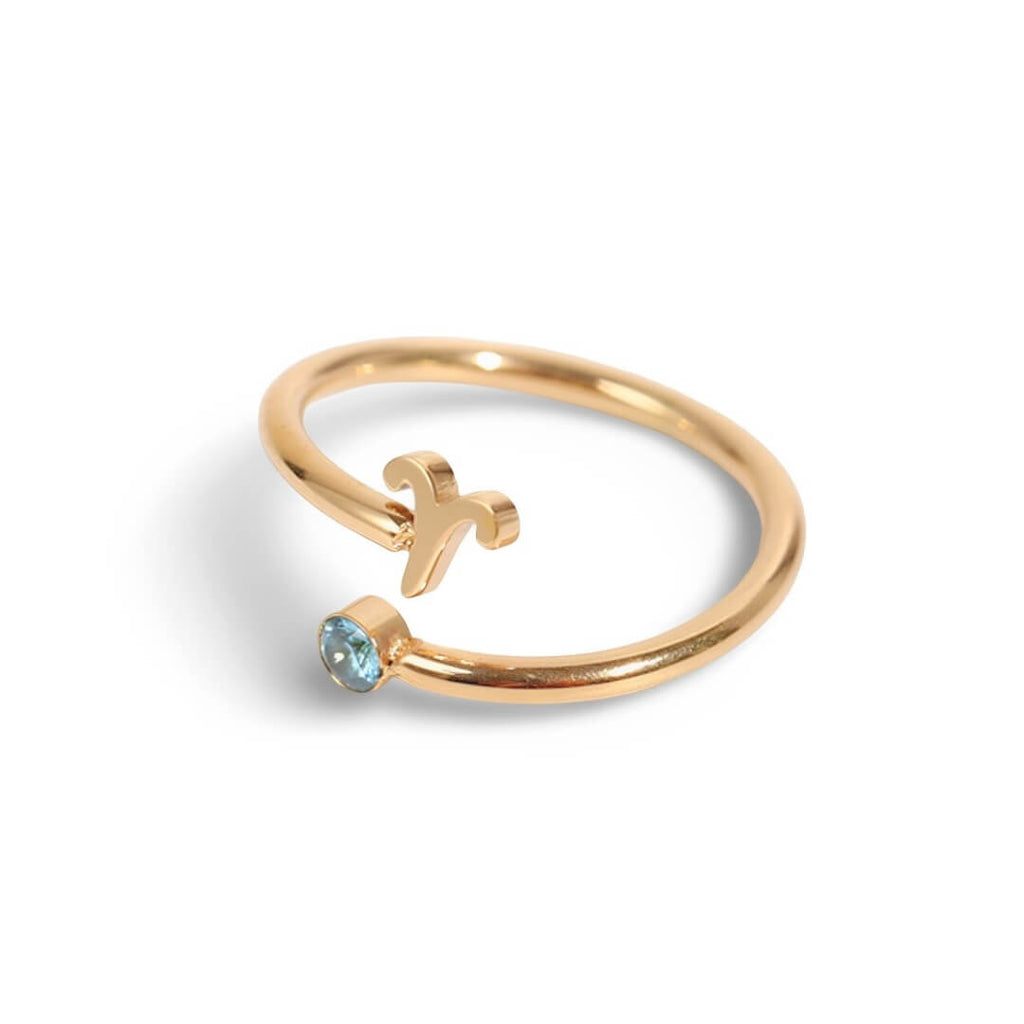 Zodiac Charm Ring-Rings-Yiyae-Aries-Adjustable-Yiyae